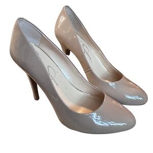Jessica Simpson Nude Patent Leather Heels